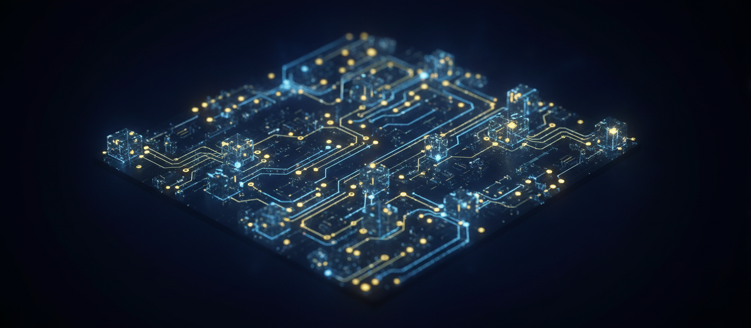 Abstract data nodes representing the MCP Codex mission